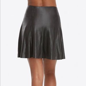 Spanx Leather Skater Skirt
